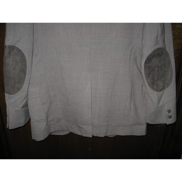 Vintage Pen West Blazer Men Pendleton Jacket Gray Cowboy Suede Patch Coat Sz 42 - Picture 7 of 8